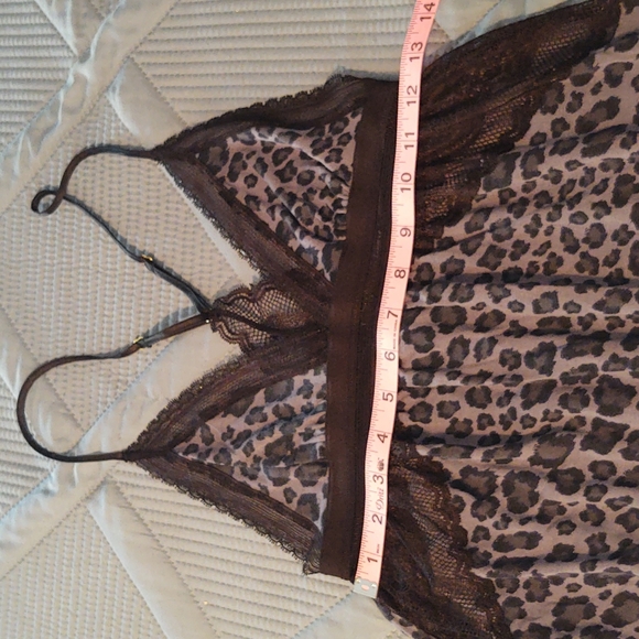 Victoria's Secret Leopard Print Racer Back Empire Waist Nightgown S - Picture 6 of 9